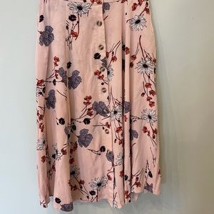 Blu Pepper Floral Midi Skirt